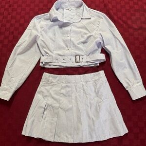 Blush Blue and White Striped Apparel